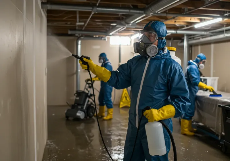 Basement Sanitization and Antimicrobial Treatment process in Pickens, SC