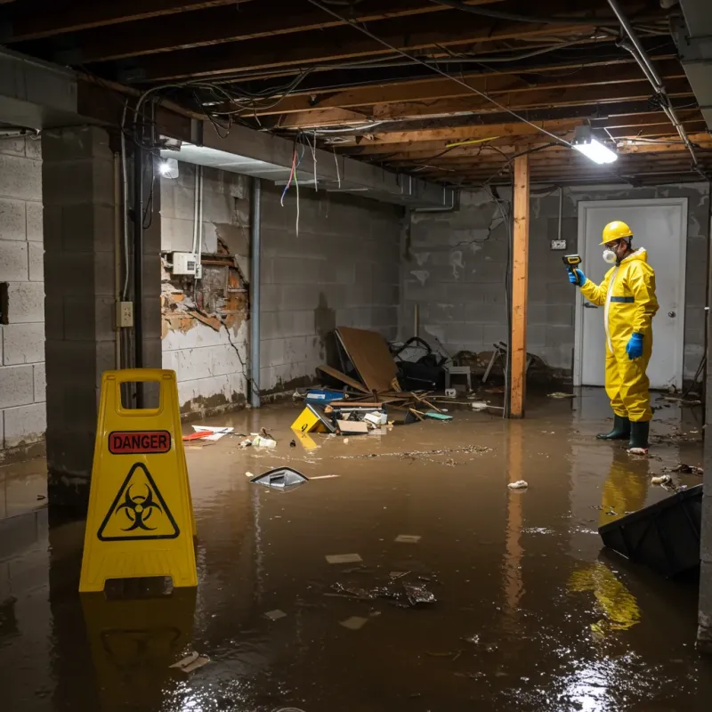 Flooded Basement Electrical Hazard in Pickens, SC Property